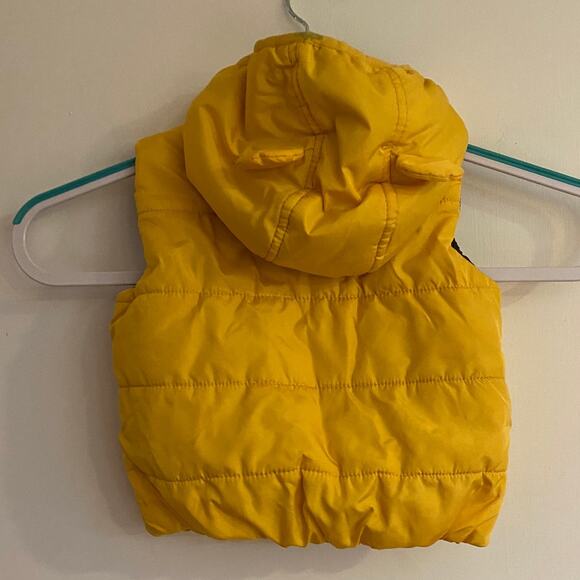Gymboree Baby 6-12 months Bright Yellow Hooded Vest Cottagecore Cozy Warm - Picture 2 of 3